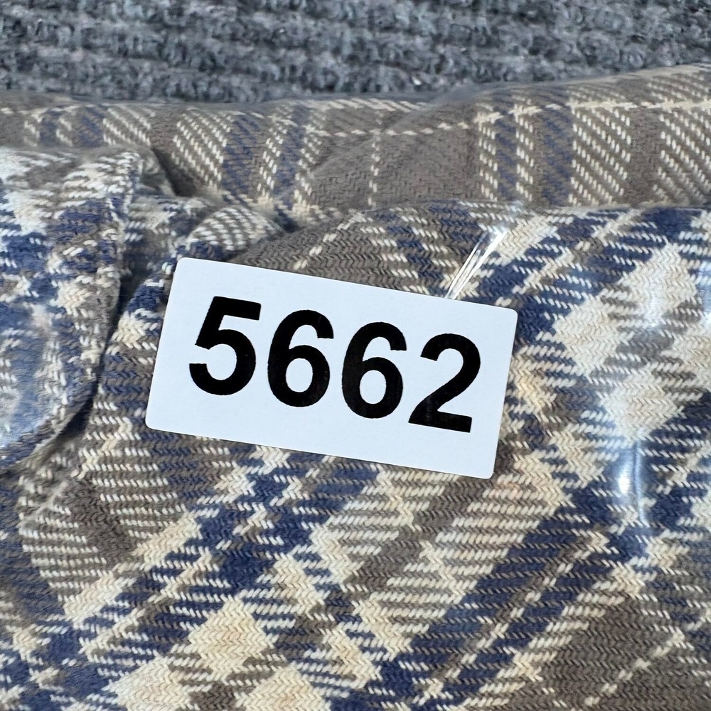 Levi Strauss Quilted Flannel Shirt Jacket Mens XXL Blue Gray Plaid Excellent